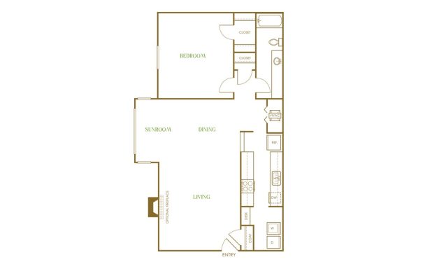 Terra at Norcross Floor Plan 1 Bed 1 Bath 1 Bed 1 Bath 824 sqft