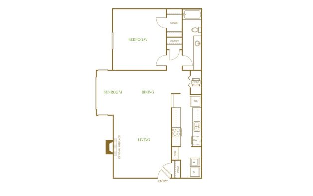 Terra at Norcross Floor Plan 1 Bed 1 Bath 1 Bed 1 Bath 824 sqft